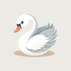 Obraz premium Adorable Swan Sweet Pose