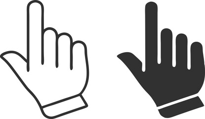 Hand click icon. Vector illustration