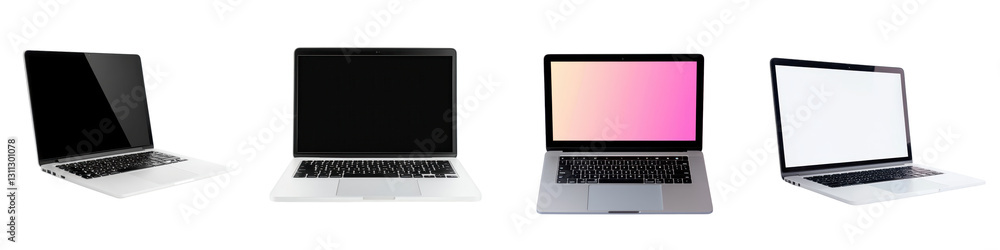 Poster an assortment of contemporary and versatile laptop computers showcasing the latest advancements in m
