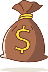 money bag icon. Vector illustration