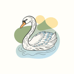 Fototapeta premium Swan Playful Look