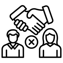 Obraz premium No Contact Icon