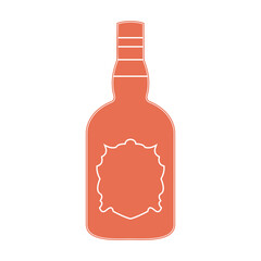 Orange bottle isolated on white