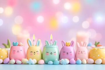 Pastel Bunnies & Eggs Easter Celebration