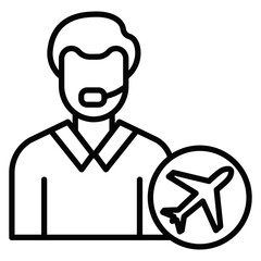 Travel Agent Male Icon