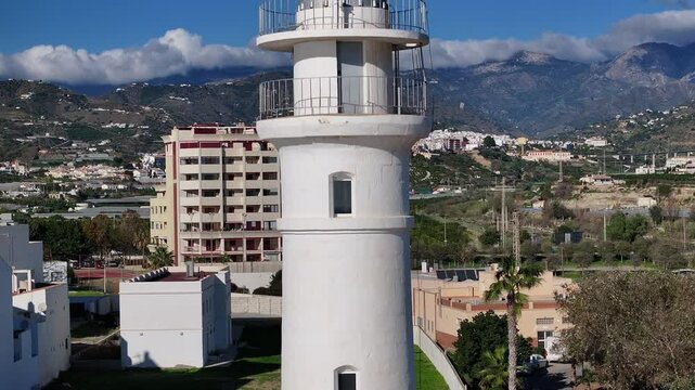 Faro de Torrox situado en Malaga, Andalucia, Espa&ntilde;a