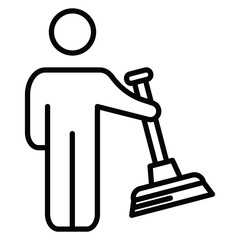 Male Cleaner Icon