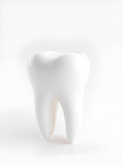 3d render of tooth reshaped by composite resin adm matrix over white.