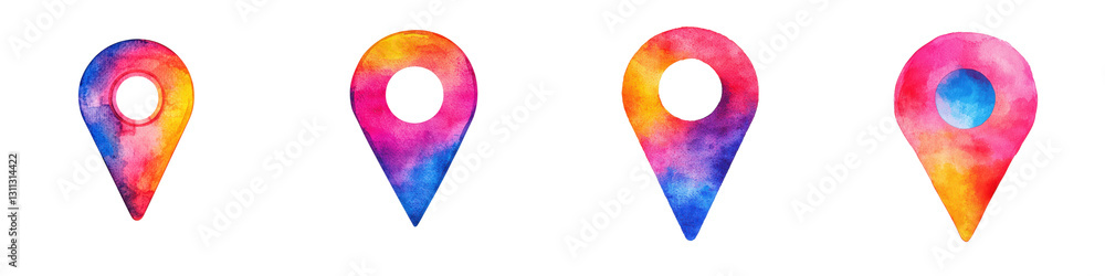 Poster vibrant watercolor splatter abstract art with colorful fluid shapes and patterns and creative digita