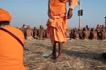 27January 2025 Under the supervision of senior Naga Sadhu Saint the newly inducted Naga Sadhus have...