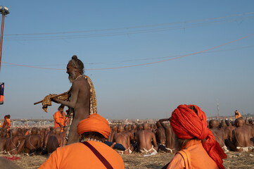 27 January 2025 Under the supervision of senior Naga Sadhu Saint the newly inducted Naga Sadhus...