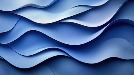 Abstract blue wavy layered design