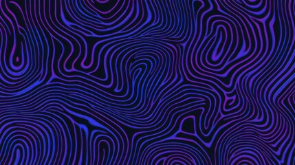A digital fractal pattern with intricate neon blue and purple swirls