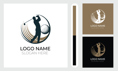 Golf logo template design