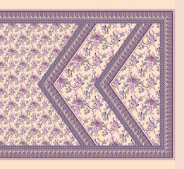 Obraz premium Digital print saree Whit pattren design