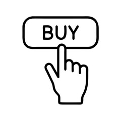 Obraz premium Hand pressing buy button