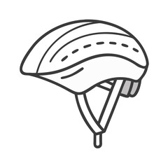 Minimalist bicycle helmet outline icon