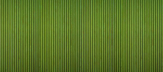 Abstract neon green painted wood background banner panorama long - Brown wooden acoustic panels...