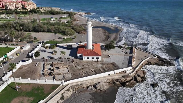 Faro de Torrox situado en Malaga, Andalucia, Espa&ntilde;a