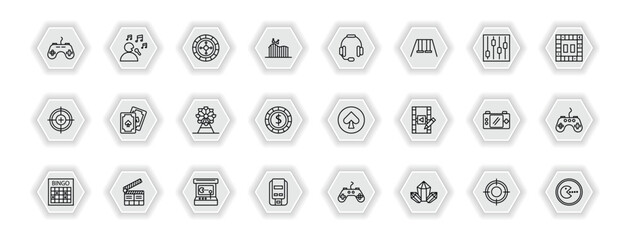 outline icons set - concept. vector icons included , and