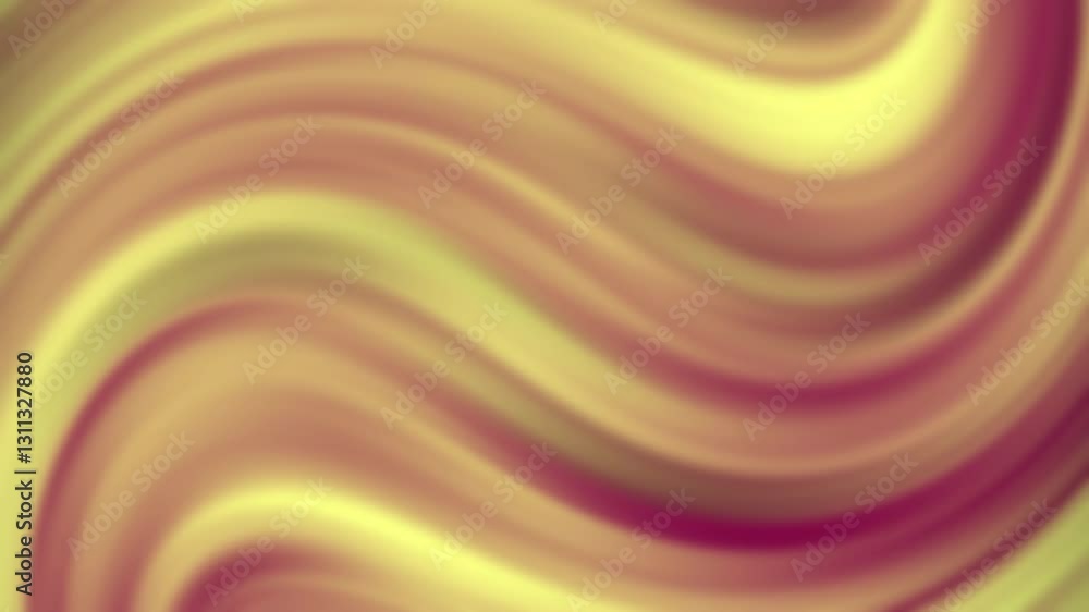Poster smooth gradient motion with soft flowing textures creating an abstract background in warm yellow and