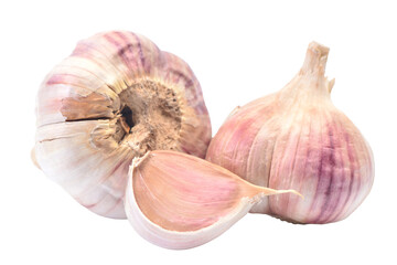 Garlic isolated on white background