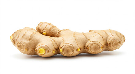 Fresh ginger root isolated on white background  