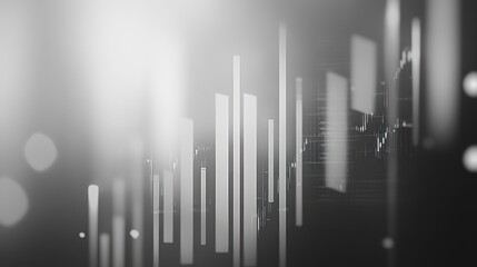 Abstract financial data chart display