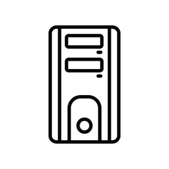 computer tower icon vector design template simple and clean