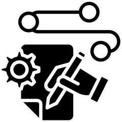 Workflow Optimization glyph icon