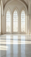 Obraz premium Grand Hall Sunlight Minimalist Architecture Interior Design