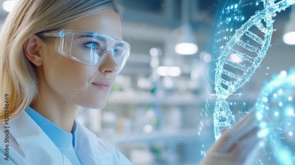 Poster geneticist explores futuristic tech in lab setting