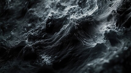 Obraz premium Abstract dark textured surface displays ridges and waves across space