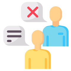 disagree vector flat icon