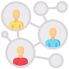 networking vector flat icon