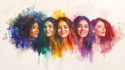 Five women, each showcasing different cultural influences