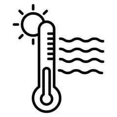 Naklejka premium Heat Wave Icon