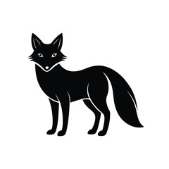 A fox silhouette vector illustration