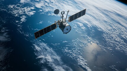 Fototapeta premium Monitoring ocean color changes satellite observation over earth’s oceans space imagery scientific research