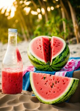 water melon and watermelon juise