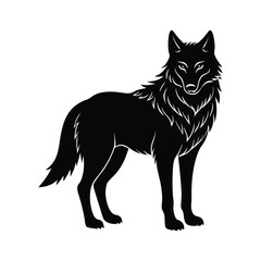 A wolf silhouette vector illustration