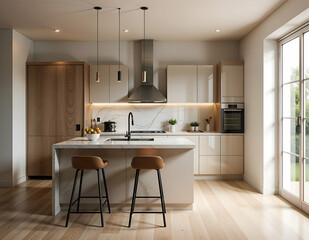 Morden interior design,  Morden kitchen, living, bad room 