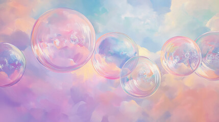 Serene Arrangement of Translucent Suspended Spheres