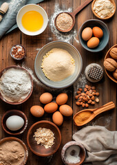 Assorted baking ingredients