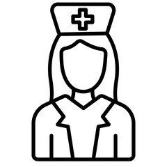 Obraz premium Nurse Female Icon