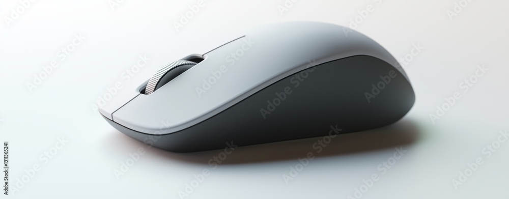 Poster sleek wireless mouse on a minimalistic surface. isolated modern tech gadgets