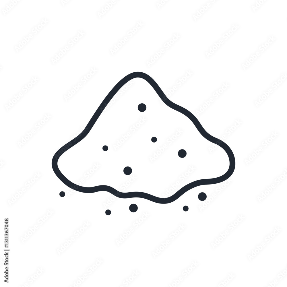 Canvas Prints pile editable stroke outline icon isolated on white background flat vector illustration. pixel perfe