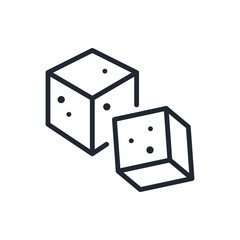 Sugar icon editable stroke outline icon isolated on white background flat vector illustration. Pixel perfect. 64 x 64.