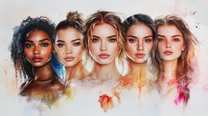 Five women, each with distinct looks and cultural influences