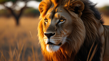 Fototapeta premium Majestic King of the Savanna